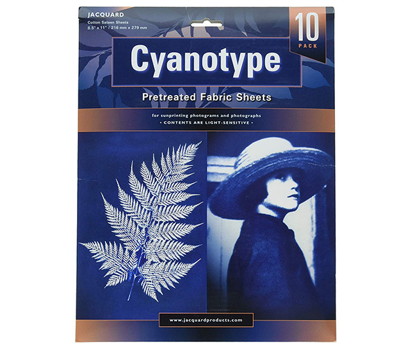 Jacquard Cyanotype Pretreat Fabric Sheets Solar Printing Kit