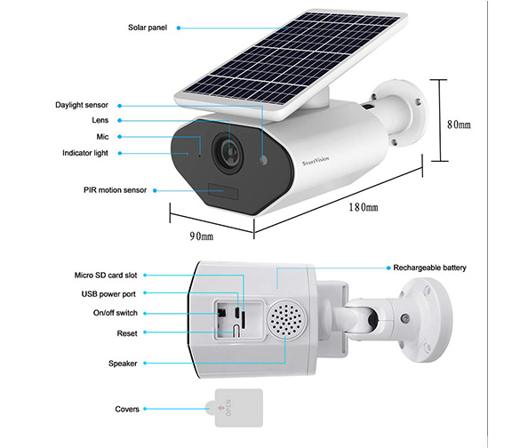 STARTVISION Solar Powered Security Camera
